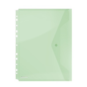 Mapa de platic, cu capsa, perforatii si clapeta in V, verde, 4 buc/set, DONAU