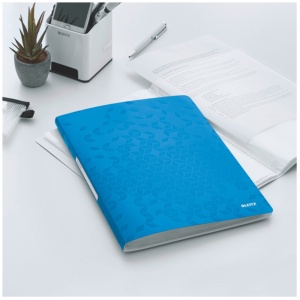 Mapa de prezentare cu 40 folii, A4, albastru, coperta flexibila, LEITZ WOW - Img 3