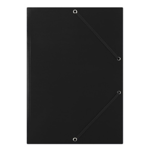 Mapa din carton, cu elastic, A4, 400gsm, negru, DONAU