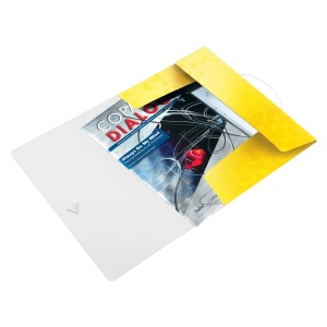 Mapa plastic cu elastic, A4, galben, LEITZ WOW - Img 2