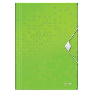 Mapa plastic cu elastic, A4, verde, LEITZ WOW