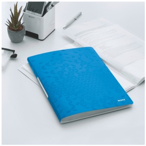 Mapa prezentare cu 20 folii, A4, albastru, coperta flexibila, LEITZ WOW - Img 3