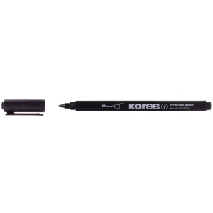 Marker CD, varf 1.0 mm, negru, KORES