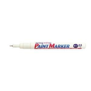 Marker cu vopsea, varf 0.8 mm, alb, ARTLINE 444XF