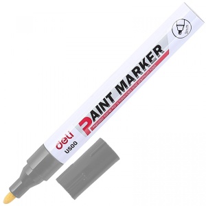 Marker cu vopsea, varf 2.0 mm, argintiu, DELI U500