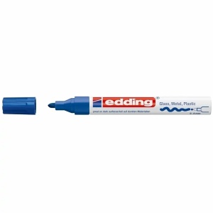 Marker cu vopsea, varf 2-4 mm, albastru, EDDING 750