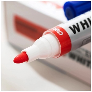 Marker pentru tabla, varf 2.5mm, rosu, DELI - Img 3