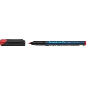 Marker permanent, varf 0.4mm, rosu, SCHNEIDER Max 220 S