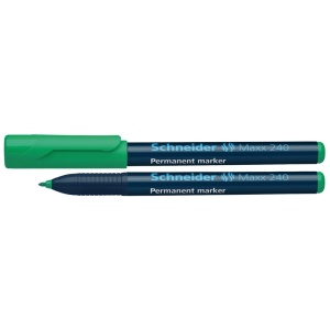 Marker permanent, varf 1-2mm, verde, SCHNEIDER Maxx 240