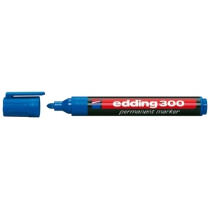 Marker permanent, varf rotund, 1.5-3 mm, albastru, EDDING 300