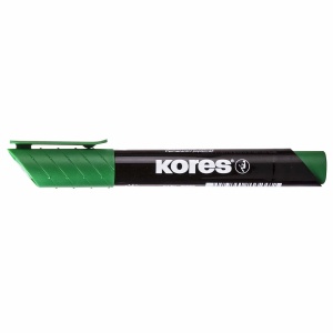 Marker permanent, varf rotund 3mm, verde, KORES - Img 1