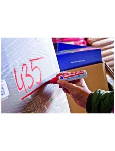 Marker permanent, varf tesit 4-12 mm, albastru, EDDING 800 - Img 6