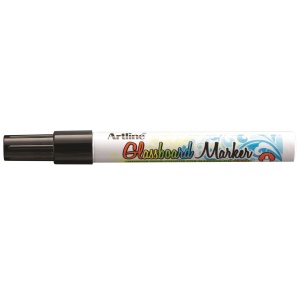 Marker tabla magnetica sticla, negru, ARTLINE Glassboard