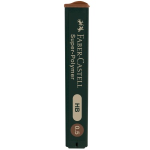 Mine creion mecanic, 0.5mm, HB, 12 buc/set, Super-Polymer FABER-CASTELL
