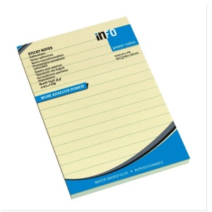 Notes autoadeziv, 100x150 mm, dictando, 100 file/set, INFO Notes