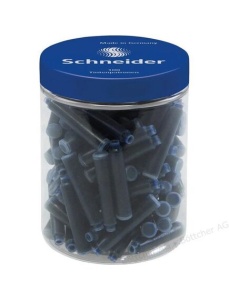 Patroane cerneala, albastru, 100 buc/set, SCHNEIDER