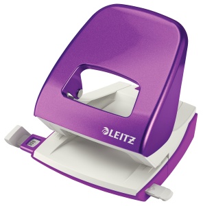 Perforator de birou, metalic, 30 coli, mov, LEITZ WOW 5008