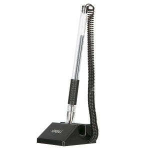 Pix cu suport adeziv si snur, 0.5 mm, negru, DELI