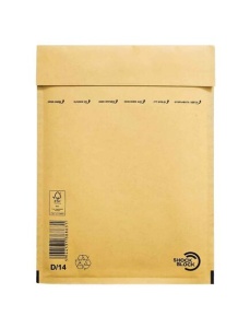 Plic antisoc D14, 180x255mm (interior), kraft, siliconic, 100 buc/cutie
