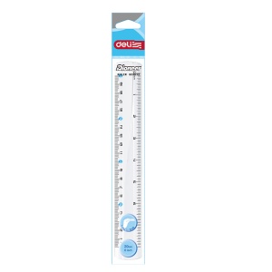 Rigla plastic 20 cm transparent DELI