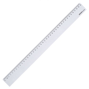 Rigla plastic, 40 cm, transparent, DELI - Img 2