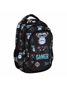 Rucsac baieti, 3 compartimente, Blue Gamer, ST.RIGHT BP26