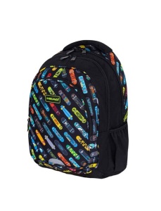 Rucsac baieti, 3 compartimente, skateboard, ASTRA Head - Img 5