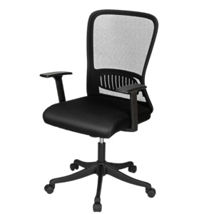 Scaun birou ergonomic, spatar mesh, negru, 4523 DELI