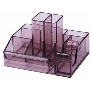 Suport accesorii birou, 8 compartimente, 148 x 87 mm, fumuriu, KEJEA