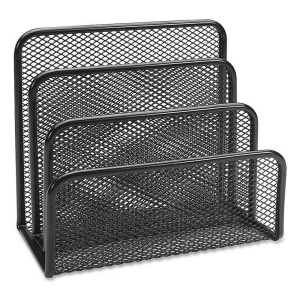 Suport corespondenta metalic, 3 compartimente, negru, MESH