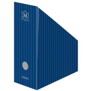 Suport documente A4, vertical, 11.5 cm, carton, albastru, HERLITZ Montana