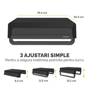Suport ergonomic pentru monitor, negru, Breyta FELLOWES - Img 3