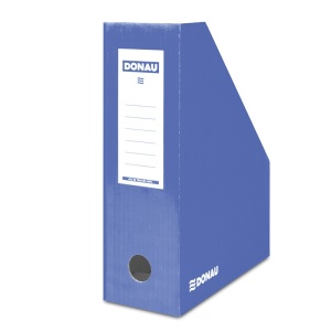 Suport vertical din carton pentru cataloage, albastru, DONAU