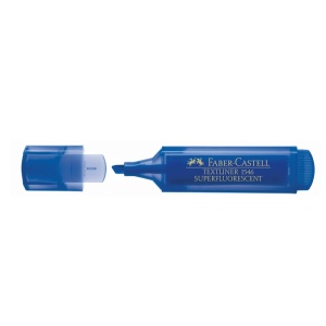 Textmarker super-fluorescent, varf 1-5 mm, albastru, 1546 FABER-CASTELL - Img 2