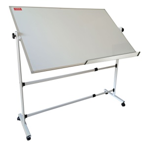 Whiteboard magnetic mobil cu 2 fete 90x120 cm - Img 2