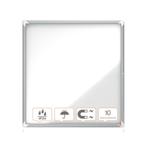 Avizier magnetic de exterior, 12 x A4, otel emailat, NOBO - Img 4