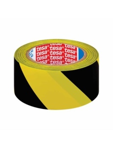 Banda adeziva de marcare 50 mm x 33 m, negru/galben, TESA