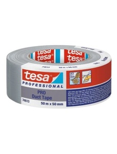 Banda adeziva duct tape, 50mm x 50m, argintie, TESA 74613