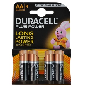 Baterii alcaline DURACELL LR6/AA, 4 buc/set