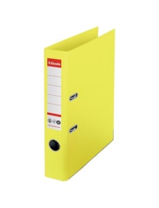 Biblioraft A4 carton reciclat, 5 cm, galben, ESSELTE NO. 1 Power