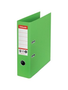 Biblioraft A4 carton reciclat, 7.5 cm, verde, ESSELTE NO. 1 Power