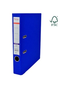 Biblioraft A4 plastifiat interior-exterior, 5 cm, albastru, OPTIMA