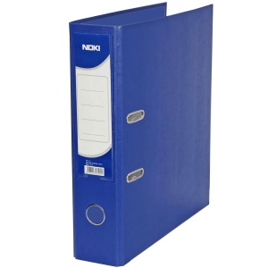 Biblioraft A4 plastifiat interior-exterior, 7.5 cm, albastru, NOKI