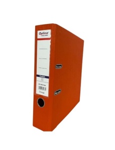 Biblioraft A4 plastifiat interior-exterior, 7.5 cm, portocaliu, OPTIMA