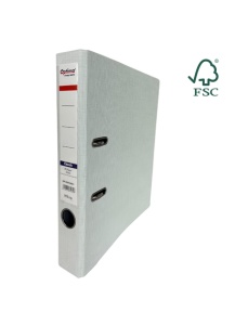 Biblioraft A4 plastifiat PP, 5 cm, alb, OPTIMA Classic
