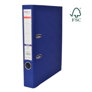 Biblioraft A4 plastifiat PP, 5 cm, bleumarin, OPTIMA Classic