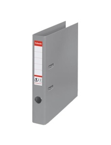 Biblioraft A4 plastifiat PP/PP, 5 cm, gri, ESSELTE NO. 1 Power