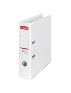 Biblioraft A4 plastifiat PP/PP, 7.5 cm, alb vivida, ESSELTE NO. 1 Power