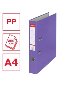 Biblioraft plastifiat, A4, 5 cm, mov, ESSELTE Economy - Img 3