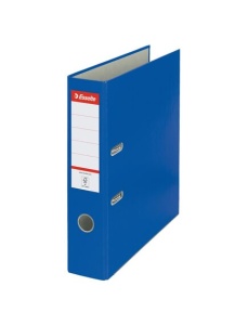 Biblioraft plastifiat, A4, 7.5 cm, albastru, ESSELTE Economy